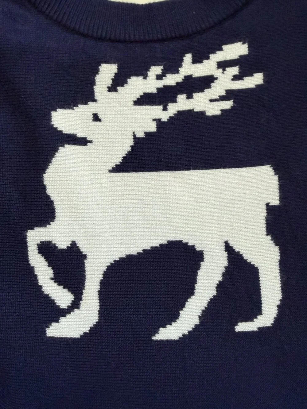 Navy long sleeve Christmas dress girls 5T holiday party reindeer snowflakes